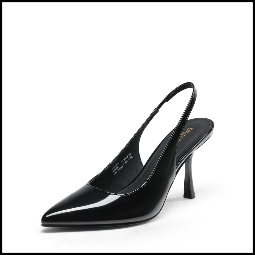 Elegant Slingback Pumps Stiletto Heels Pointed Toe Chic Wedding Party Dress